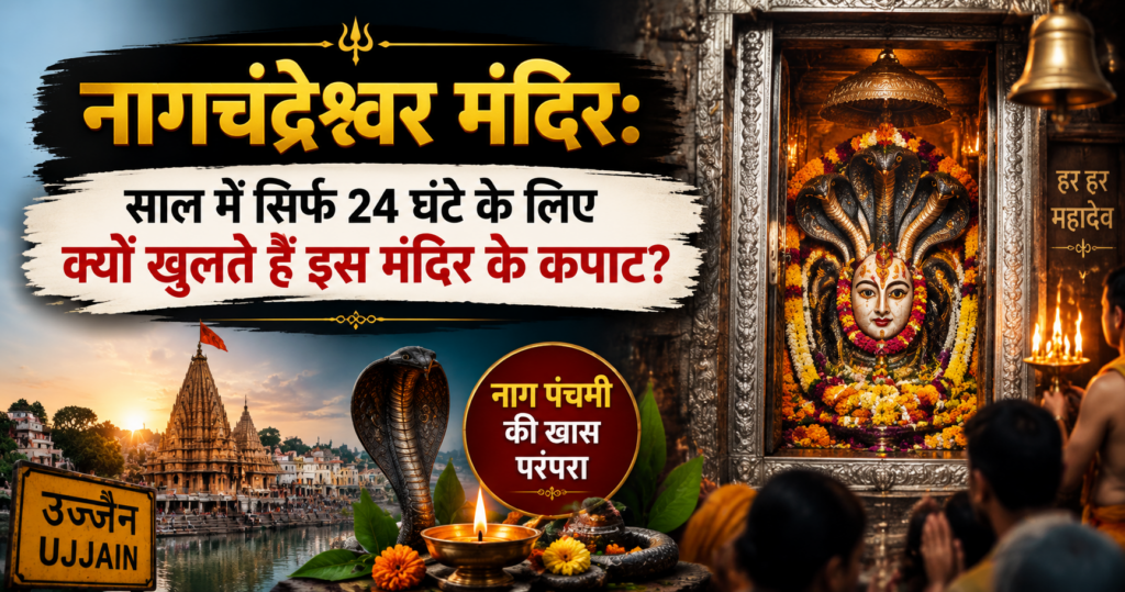 उज्जैन नागचंद्रेश्वर मंदिर के कपाट साल में 24 घंटे खुलने की धार्मिक मान्यता