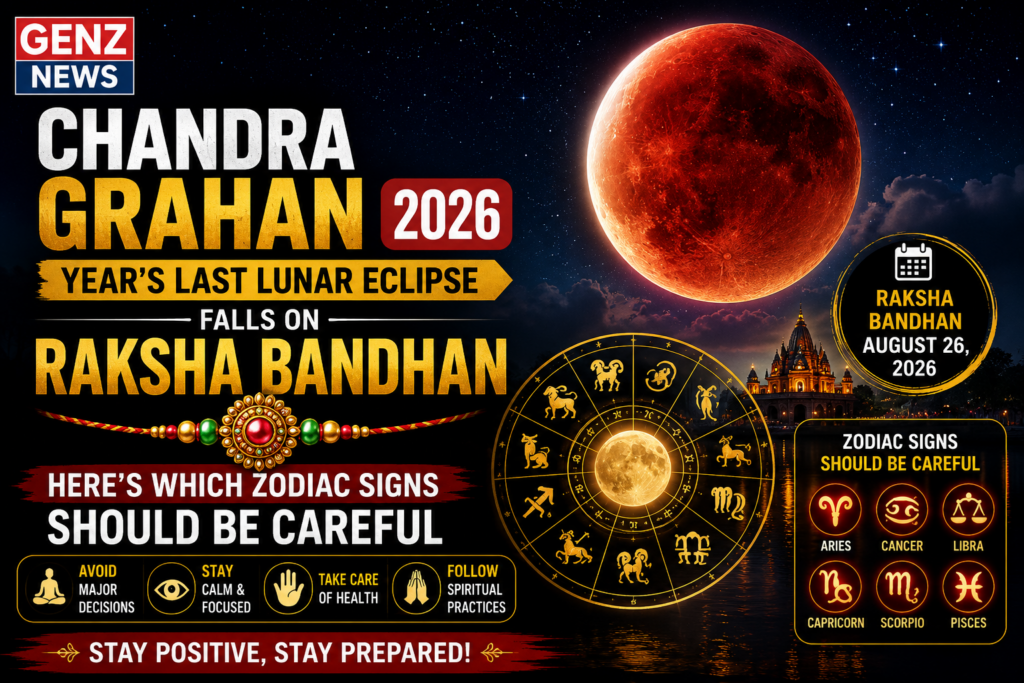 Chandra Grahan 2026 and year's last lunar eclipse on Raksha Bandhan with zodiac signs advised to be careful