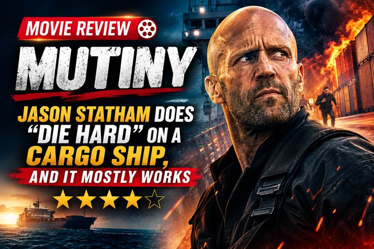 Mutiny movie review featuring Jason Statham in a high-stakes cargo ship action thriller