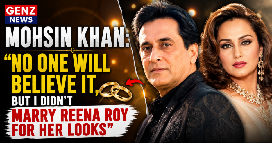 Mohsin Khan and Reena Roy featured in a GENZ NEWS story about his statement on marrying her for more than her looks