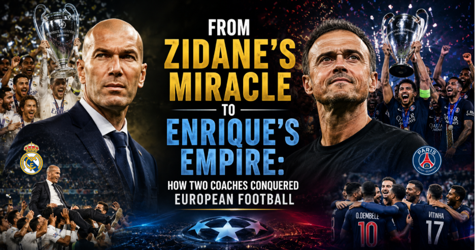 Zinedine Zidane and Luis Enrique lead their teams in a dramatic European football coaching legacy
